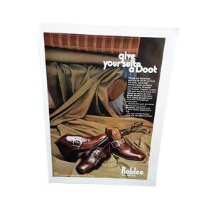 1971 Roblee Suit Boots Walk Like A Man Original Print Ad 70s